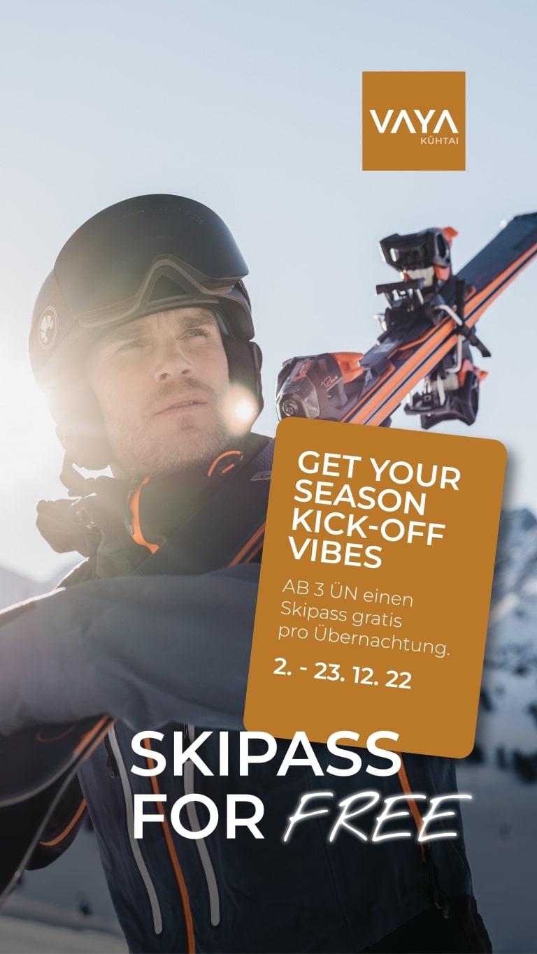Ski Free Angebot VAYA Kühtai